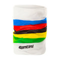 SANTINI Guler de ciclism - UCI RAINBOW - alb/curcubeu
