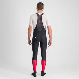 SPORTFUL Pantaloni de ciclism lungi cu bretele - CLASSIC - negru/roșu