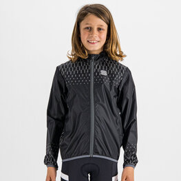 SPORTFUL Jachetă rezistentă la vânt de ciclism - KID REFLEX - negru