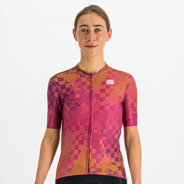 SPORTFUL Tricou de ciclism cu mânecă scurtă - ROCKET - ciclamen/maro