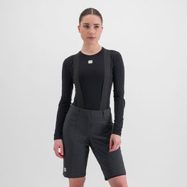 SPORTFUL Tricou de ciclism cu mânecă lungă - MERINO - negru