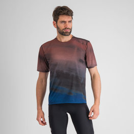 SPORTFUL Tricou de ciclism cu mânecă scurtă - FLOW GIARA - maro/albastru