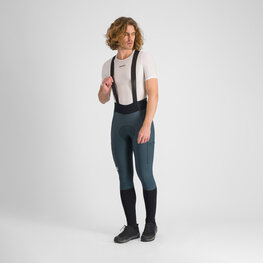 SPORTFUL Pantaloni de ciclism lungi cu bretele - SUPERGIARA - verde/negru