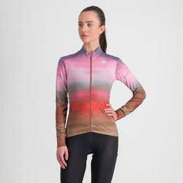 SPORTFUL Tricou de cilism pentru iarnă cu mânecă lungă - FLOW SUPERGIARA THERMAL - roz/maro