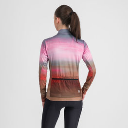 SPORTFUL Tricou de cilism pentru iarnă cu mânecă lungă - FLOW SUPERGIARA THERMAL - roz/maro