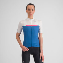 SPORTFUL Tricou de ciclism cu mânecă scurtă - PISTA - alb/albastru