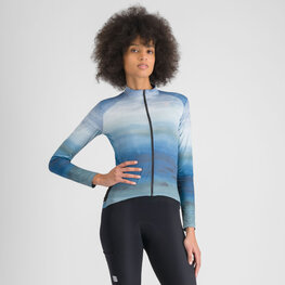 SPORTFUL Tricou de cilism pentru iarnă cu mânecă lungă - FLOW SUPERGIARA THERMAL W - albastru