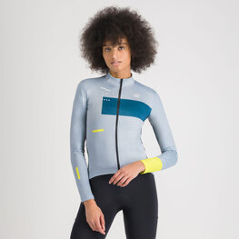 SPORTFUL Tricou de cilism pentru iarnă cu mânecă lungă - BREAKOUT SUPERGIARA THERMAL W - gri/albastru