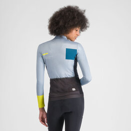 SPORTFUL Tricou de cilism pentru iarnă cu mânecă lungă - BREAKOUT SUPERGIARA THERMAL W - gri/albastru