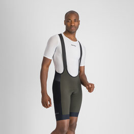 SPORTFUL Pantaloni scurți de ciclism cu bretele - SUPERGIARA 2 - verde/negru