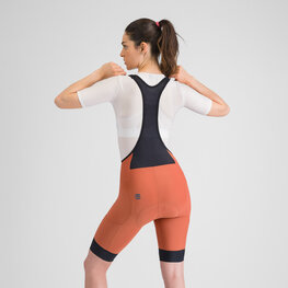 SPORTFUL Pantaloni scurți de ciclism cu bretele - GIARA 2 - portocaliu