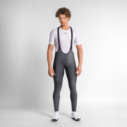 SPORTFUL Pantaloni de ciclism lungi cu bretele - PULSE - gri