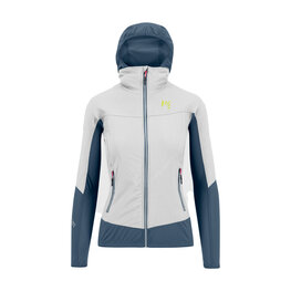 KARPOS Jachetă rezistentă la vânt de ciclism - LAVAREDO W - alb/albastru