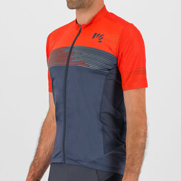 KARPOS Tricou de ciclism cu mânecă scurtă - GREEN FIRE - roșu/gri