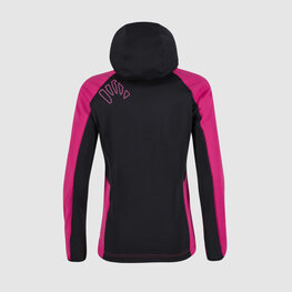 KARPOS Jachetă rezistentă la vânt de ciclism - LAVAREDO WINTER KIDS - roz/negru