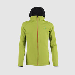 KARPOS Jachetă rezistentă la vânt de ciclism - LAVAREDO WINTER KIDS - verde/negru
