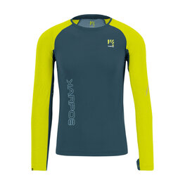 KARPOS Tricou de ciclism cu mânecă lungă - LAVAREDO - verde/galben