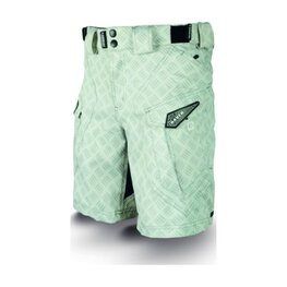 HAVEN Pantaloni scurți de ciclism fără bretele - CUBES - verde