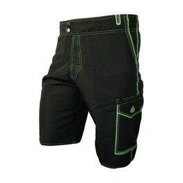 HAVEN Pantaloni scurți de ciclism fără bretele - COMPETITOR - negru/verde