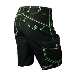 HAVEN Pantaloni scurți de ciclism fără bretele - COMPETITOR - negru/verde