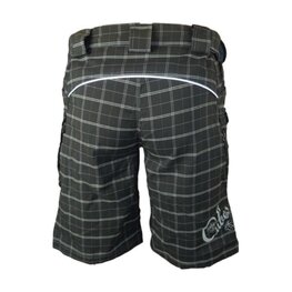 HAVEN Pantaloni scurți de ciclism fără bretele - CUBES II - negru/gri
