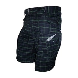 HAVEN Pantaloni scurți de ciclism fără bretele - CUBES II - verde/negru