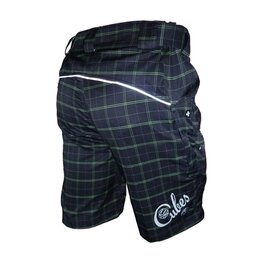 HAVEN Pantaloni scurți de ciclism fără bretele - CUBES II - negru/verde