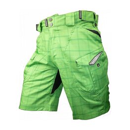 HAVEN Pantaloni scurți de ciclism fără bretele - CUBES II - verde