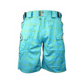 HAVEN Pantaloni scurți de ciclism fără bretele - CUBES II - albastru