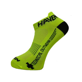 HAVEN Șosete de gleznă de ciclism - SNAKE SILVER NEO 2PAK - galben/negru