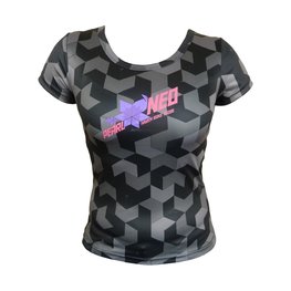 HAVEN Tricou de ciclism cu mânecă scurtă - PEARL NEO SHORT - negru/roz