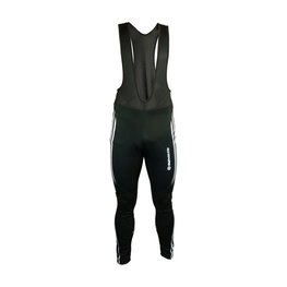 HAVEN Pantaloni de ciclism lungi cu bretele - ISOLEERA - negru/alb