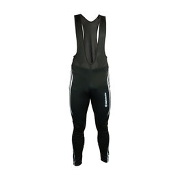 HAVEN Pantaloni de ciclism lungi cu bretele - ISOLEERA - negru/alb