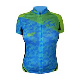 HAVEN Tricou de ciclism cu mânecă scurtă - SINGLETRAIL WOMEN - albastru/verde