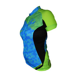 HAVEN Tricou de ciclism cu mânecă scurtă - SINGLETRAIL WOMEN - albastru/verde