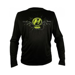 HAVEN Tricou de ciclism cu mânecă lungă de vară - NAVAHO II LONG - negru/verde