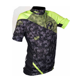 HAVEN Tricou de ciclism cu mânecă scurtă - SINGLETRAIL KID - negru/verde