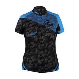 HAVEN Tricou de ciclism cu mânecă scurtă - SINGLETRAIL WOMEN - negru/albastru