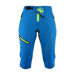 HAVEN Pantaloni scurți de ciclism fără bretele - 3/4 ENERGY THREEQ - albastru/galben