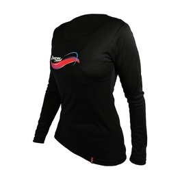 HAVEN Tricou de ciclism cu mânecă lungă de vară - ENERGY LONG - negru/roz