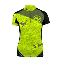 HAVEN Tricou de ciclism cu mânecă scurtă - SINGLETRAIL NEO WOMEN - verde/negru