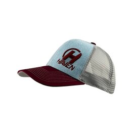 HAVEN Șapcă de ciclism - TRUCKER - gri/roșu