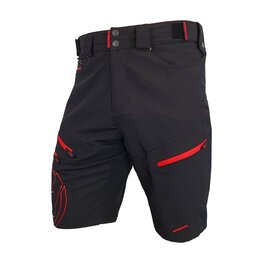 HAVEN Pantaloni scurți de ciclism fără bretele - NAVAHO SHORTY - roșu/negru
