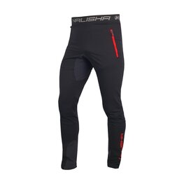HAVEN Pantaloni de ciclism lungi fără bretele - NALISHA SLIMFIT - negru/roșu
