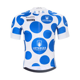 BONAVELO Tricou de ciclism cu mânecă scurtă - LA VUELTA - alb/albastru