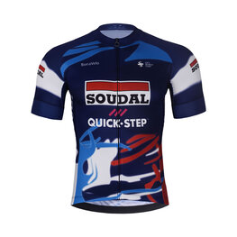 BONAVELO Tricou de ciclism cu mânecă scurtă - SOUDAL-QUICKSTEP 2025 - albastru/alb