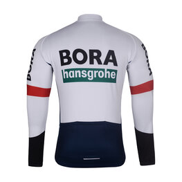 BONAVELO Tricou de cilism pentru iarnă cu mânecă lungă - BORA 2025 WINTER - albastru/alb