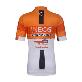 BONAVELO Tricou de ciclism cu mânecă scurtă - INEOS GRENADIERS KID 2026 - alb/portocaliu