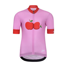 HOLOKOLO Tricou de ciclism cu mânecă scurtă - FRUIT - roz/roșu