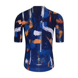 HOLOKOLO Tricou de ciclism cu mânecă scurtă - STROKES - portocaliu/albastru